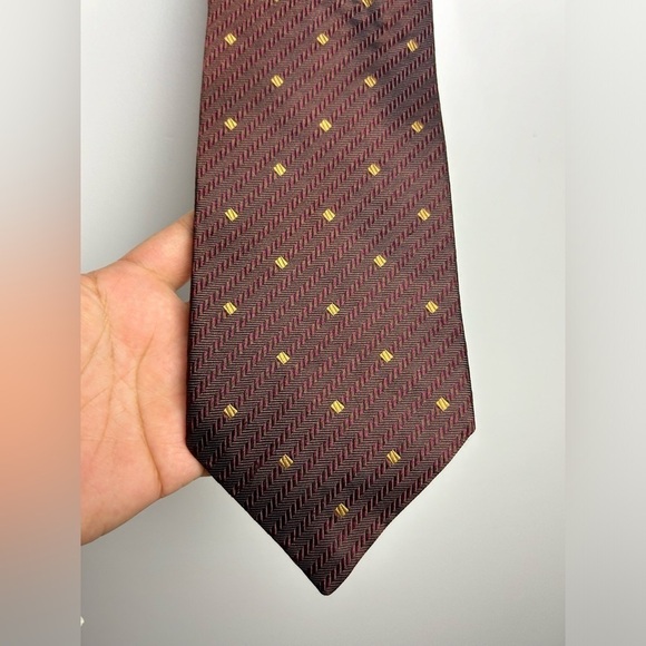 VTG Y2K Kalvin Klein Collection 100% Silk Brown Mens Boho Formal Work wear Tie - Picture 2 of 10